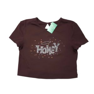 REMERA ALG MARRON HONEY BRILLITOS SHEIN T11/12