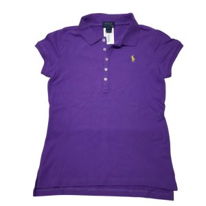 REMERA VIOLETA CUELLO Y BOTONES POLO T12/14