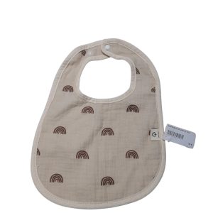 BABERO BEIGE ARCOIRIS EN TONO MARRON