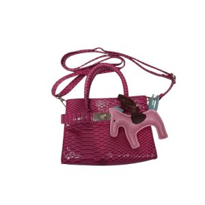 CARTERA PIEL FUCSIA DET CUERINA CABALLO