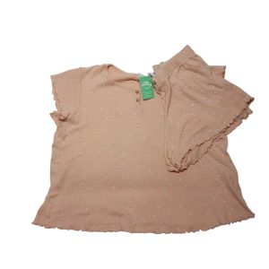 PIJAMA 2P REMERA Y SHORT SALMON FLORES BCAS ZARA T9/10