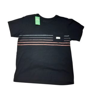 REMERA ALG NEGRA RAYAS BOLSILLO FUZARKA T7/8