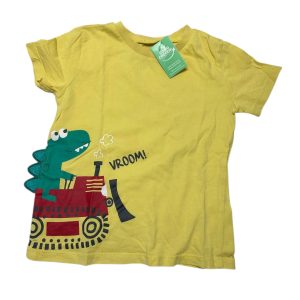 REMERA ALG AMARILLA DINOSAURIO EN CAMION ROJO LC WAIKIKI BABY T24/36M