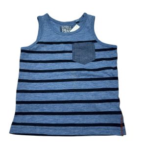 MUSCULOSA ALG CELESTE RAYAS AZULES BOLSILLO NEXT T4