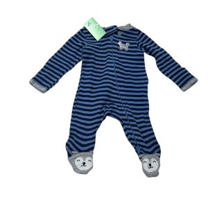 PIJAMA ALG RAYAS AZUL CELESTE GRIS CARTERS TNB
