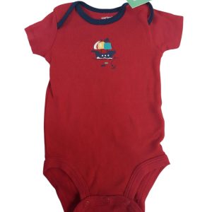 BODY ALG ROJO BORDE AZULBARCO CARTERS T3M
