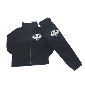 CONJ CAMPERA Y PANT ALG NEGRO NIKE T2 CON APLIQUE AGREGADO