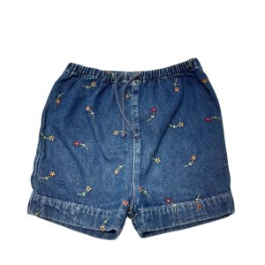 SHORT DE JEAN FLORES BORADAS T6/9M MOTHER CARE