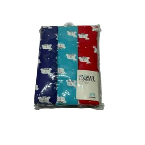 PAÑALES FRANELA X3 AZUL CELESTE ROJO 80X76CM NUEVOS