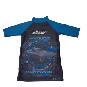 REMERA UV NEGRA AZUL RAPIDO FURIOSO T4