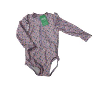 MALLA CON MANGAS LILA FLORCITAS VOLADOS BABY T3/6M