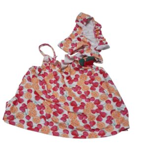 MUSCULOSA Y BIKINI BCO NARANJAS CEREZAS B CON B 6/12M