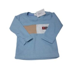 REMERA CELESTE BEIGE BCO MATEO T2 ESMAS 9/12M