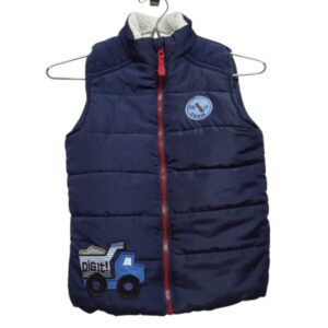 CHALECO NYLON AZUL CUELLO CORDERITO T 5