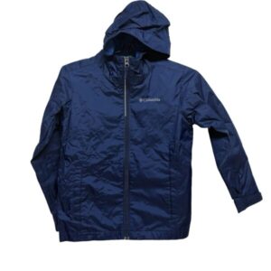 CAMPERA IMPERMEABLE AZUL COLUMBIA GRIS T S/8 DET TELA ENG