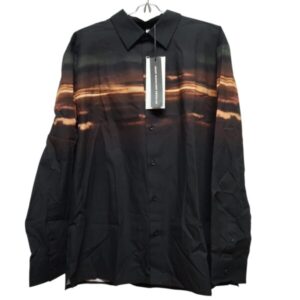 CAMISA NEGRA MARRON DISEÑO ATARDECER SELECTED T XL-43 NUEVA