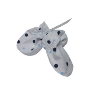MITONES ALG BCO LUNARES AZULES BB