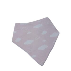 BABERO BANDANA ROSA NUBES
