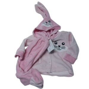 CONJUNTO PELELE SAQUITO ROSA CONEJITO PLUSH shire t0
